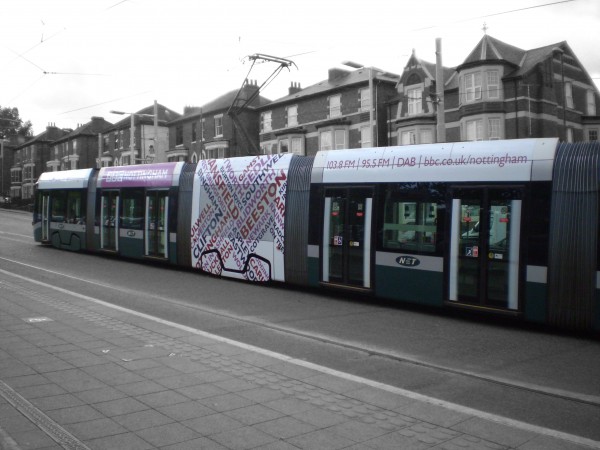 Tram T-Side Nottingham