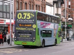 Holden Copley Estate Agents Nottingham Bus Advertising