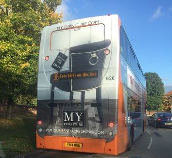 Nottingham bus advertising My Furniture