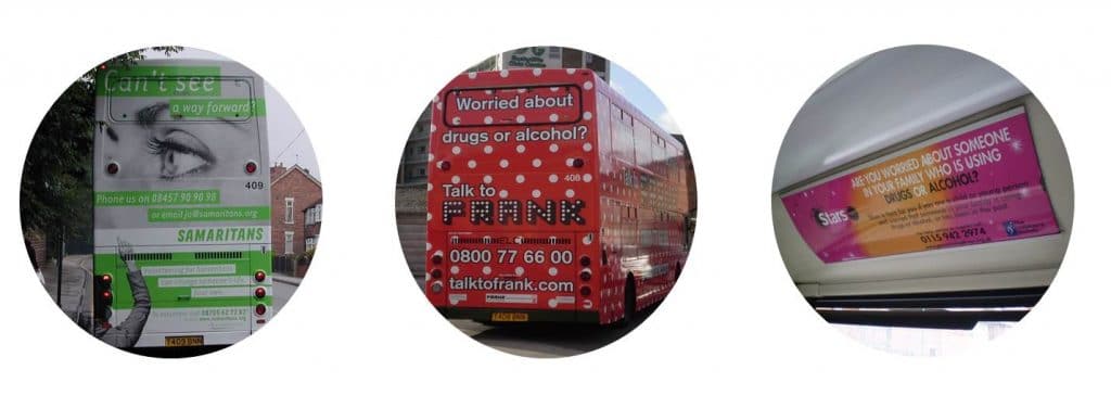 charity bus advertising