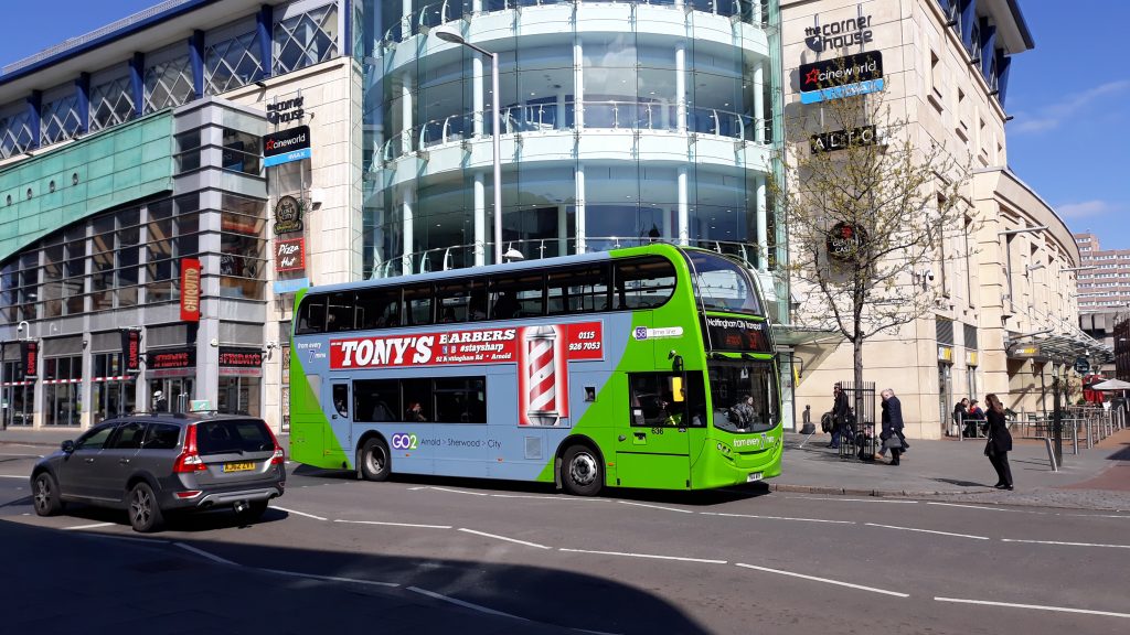 Nottingham Bus Advertising in Nottingham City Centre