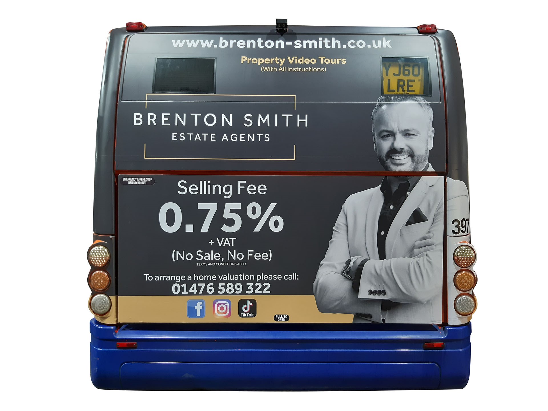 Brenton Smith bus advertising Grantham
