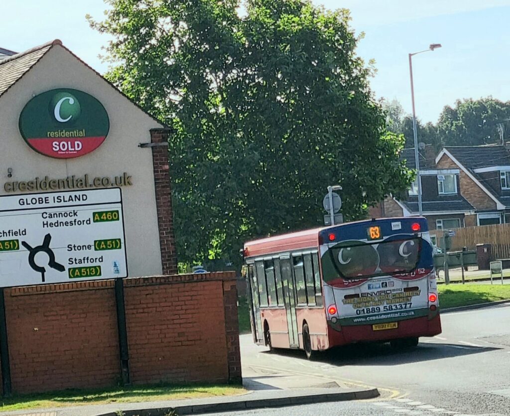 Bus Advertising in Staffordshire for C. Residential Estate Agents